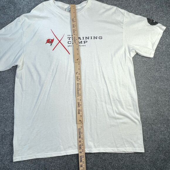 Tampa Bay Bucs Shirt Mens Extra Large White Training Camp 2014 One Buc Place XL - Picture 6 of 13